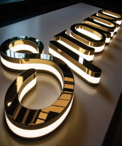 Shkronja 3D Inox — Prezantim